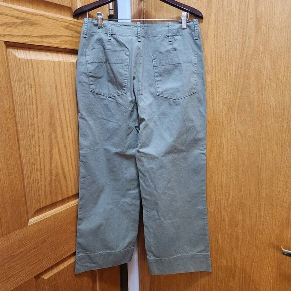 Velvet by Graham & Spencer Mya Utility Pant Smokey Olive Green Wide Leg Size 6 - Picture 5 of 6